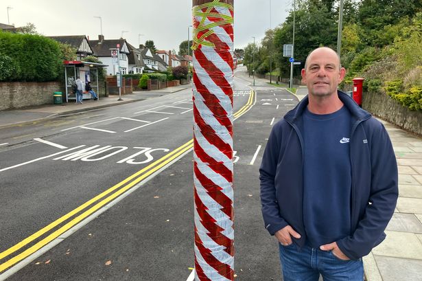 People are baffled by pole appearing in middle of a cycle lane in Orpington