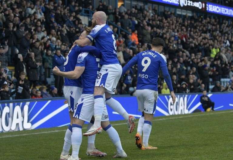Gillingham striker Tom Nichols scored from a cross against Salford City