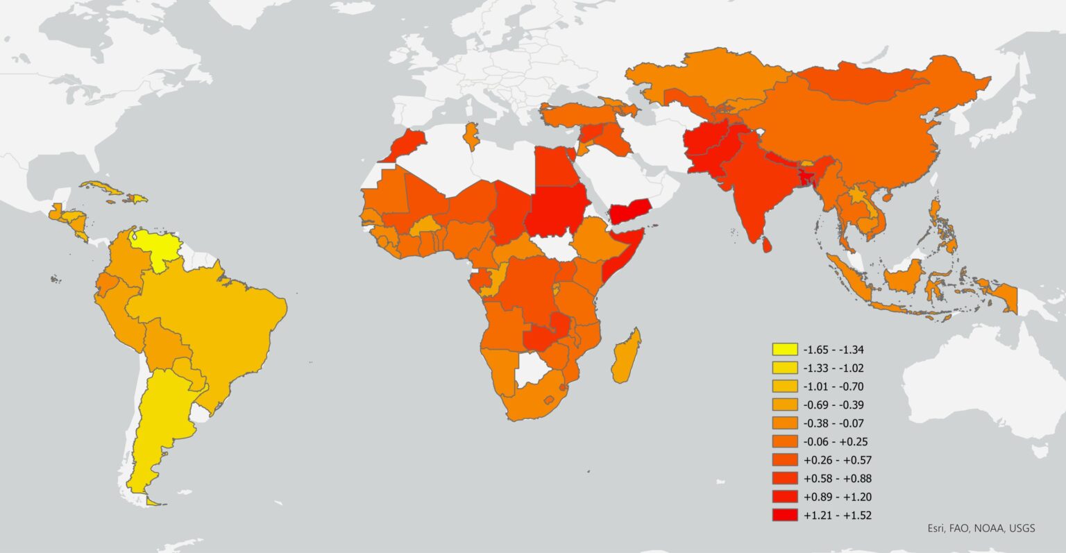 Inequality hotspot map shows where women in agriculture are hit the hardest by the climate crisis