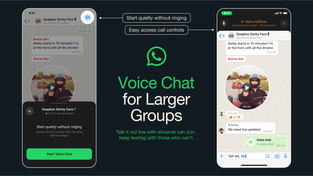 WhatsApp launches a new Discord-like voice chat feature for large groups