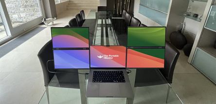 Foldable monitors that turn laptop into five screens