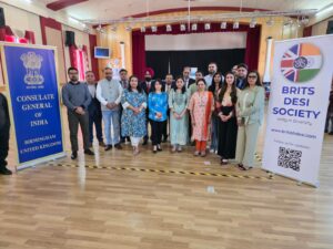 Volunteers and officials from the Indian High Commission and Brits Desi Society