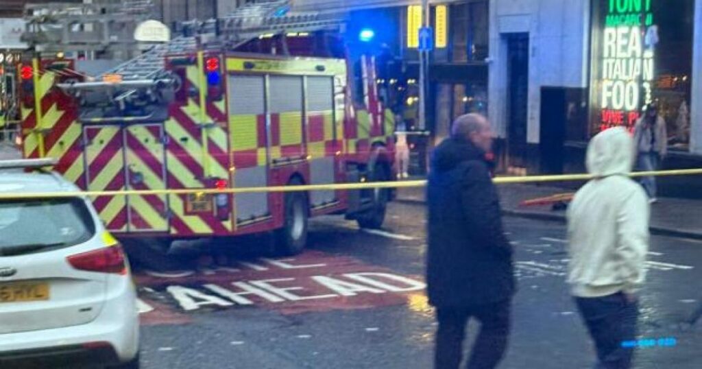 Busy Glasgow street remains cordoned off after incident