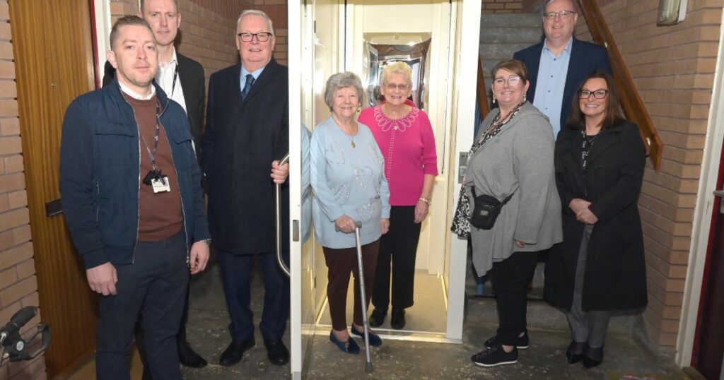 £100k lift project Airdrie John Smith Court North Lanarkshire