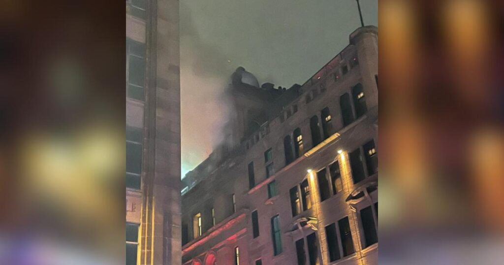 Building ablaze in Glasgow City Centre as emergency crews rush to the scene