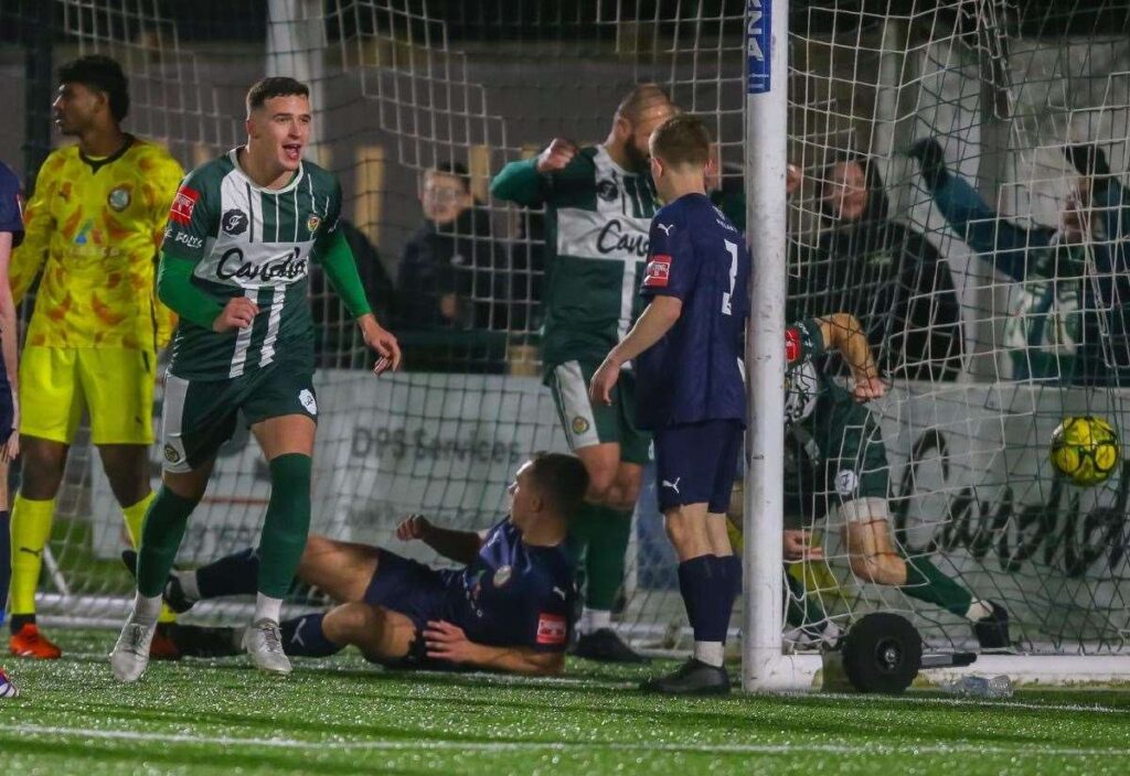 Player-manager Ben Greenhalgh takes over in goal as nine-man Margate beaten at South East leaders Three Bridges