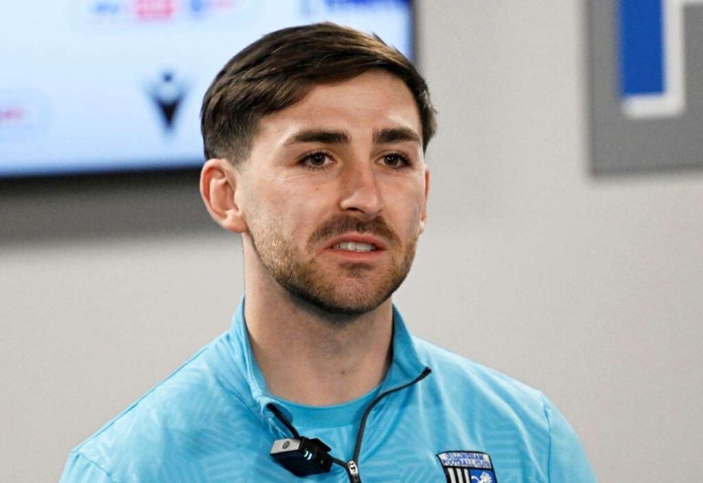 Robbie McKenzie’s reaction after scoring Gillingham’s penalty in 3-3 draw at Shrewsbury Town in League Two clash