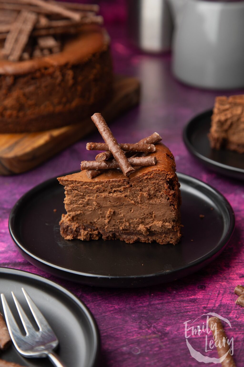 Baked Mint Chocolate Cheesecake