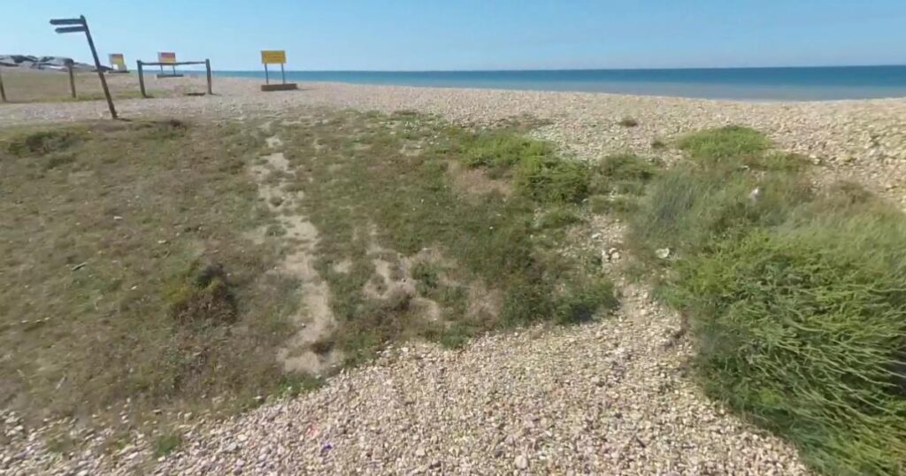 Controlled explosion after object found at Medmerry beach