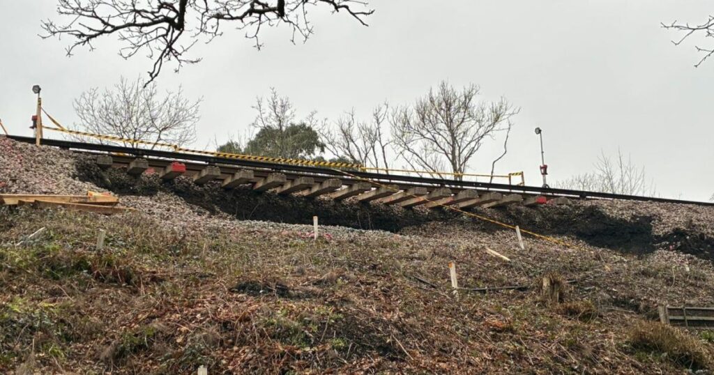 Disruption on Horsham to Dorking railway line after landslip