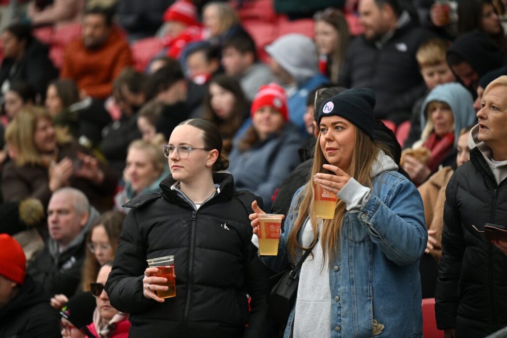 Drinking in stands hailed as success as more clubs join WSL pilot scheme