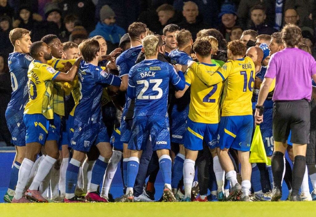 Gillingham boss Gareth Ainsworth and Colchester counterpart Danny Cowley blamed for post-match brawl at Priestfield as FA fine clubs £9,000 each