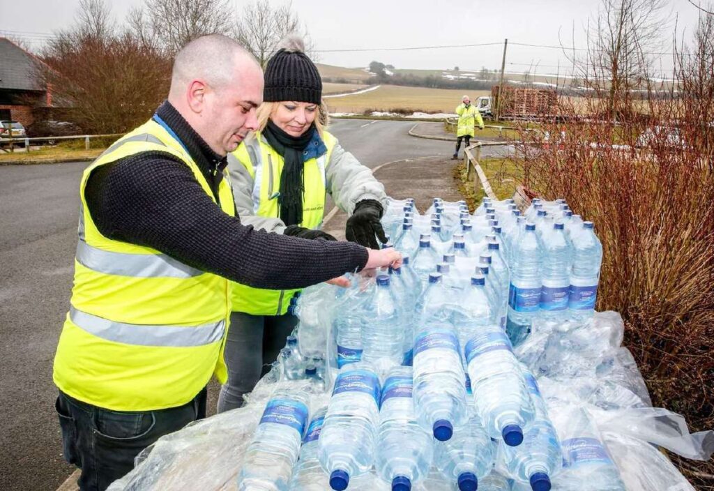 South East Water engineers completing repairs in Pembury area of Tunbridge Wells following weekend of water issues