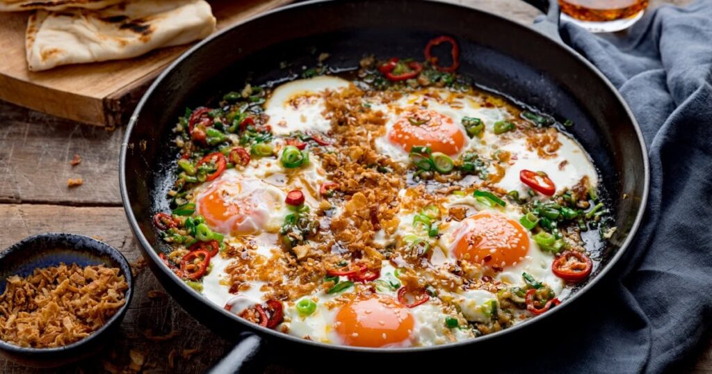 Spicy Fried Eggs – Nicky’s Kitchen Sanctuary