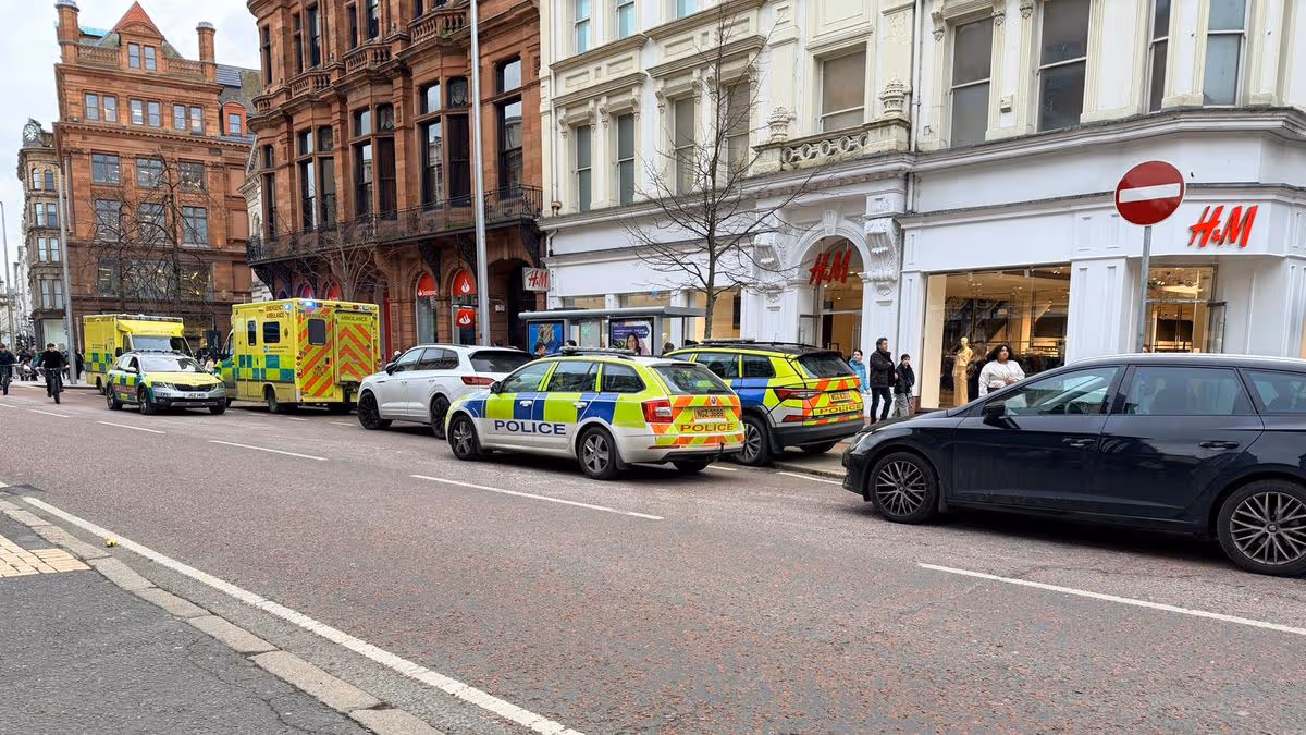 One person taken to hospital following city centre incident