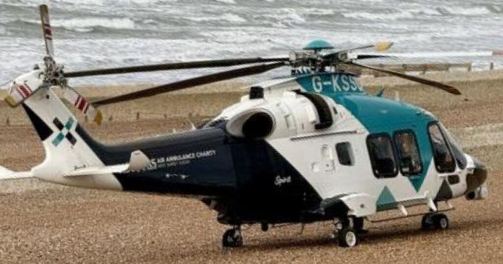 Air ambulance attends emergency incident on seafront