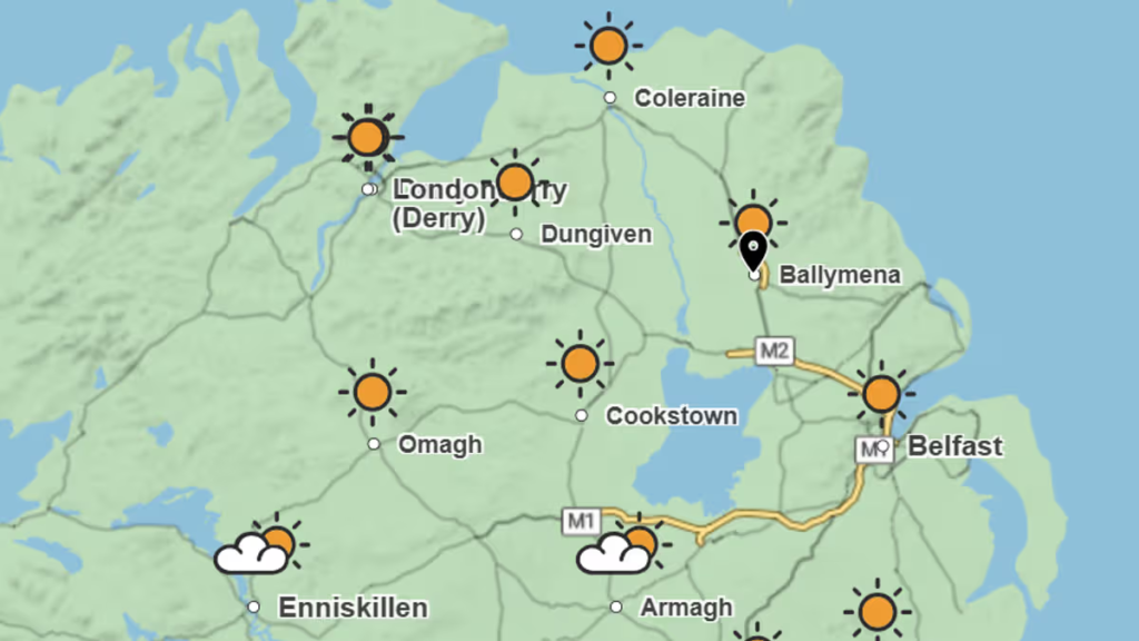 How long is Northern Ireland’s sunny and hot weather set to last?