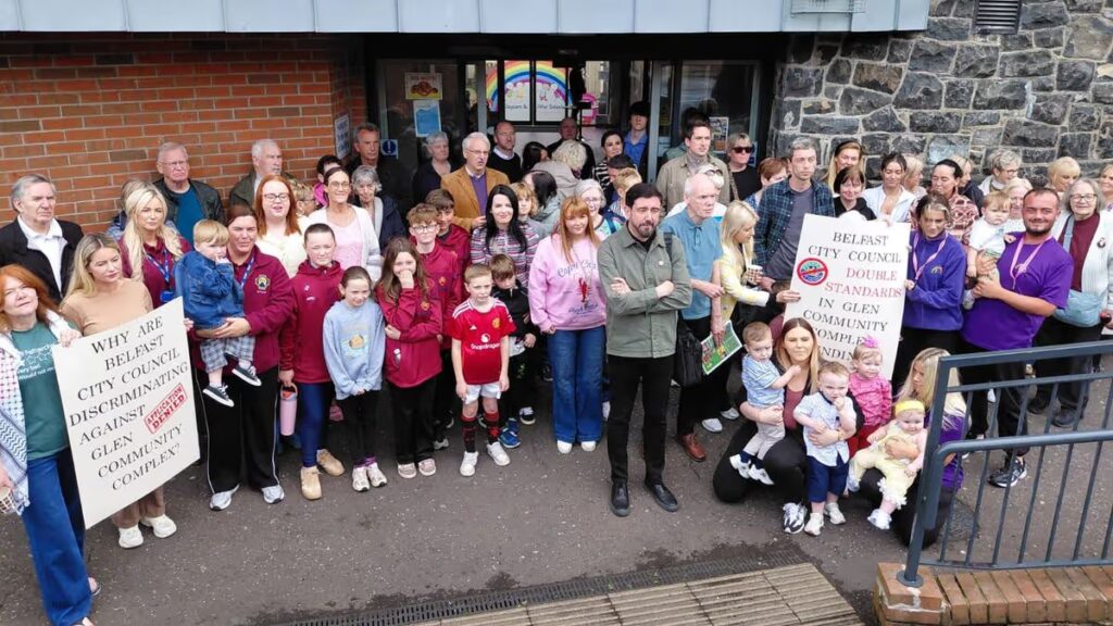 Protest held in West Belfast as community centre prepares legal action against Belfast City Council
