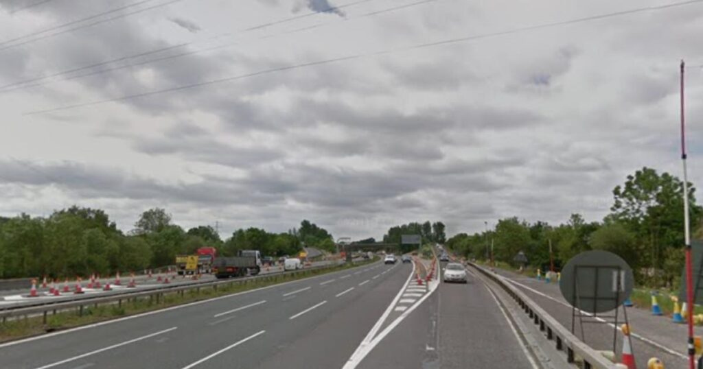 Traffic on M23 caused by stalled van