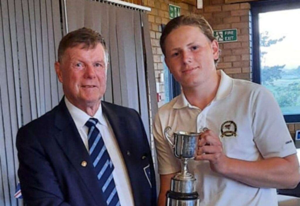 Dartford Golf Club’s Tommy Hulance wins the Kent Boys’ Championship at Prince’s GC