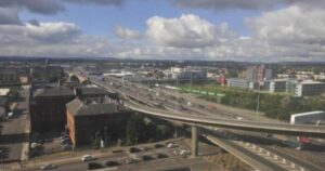 Crash causes disruption on busy Glasgow route near bridge