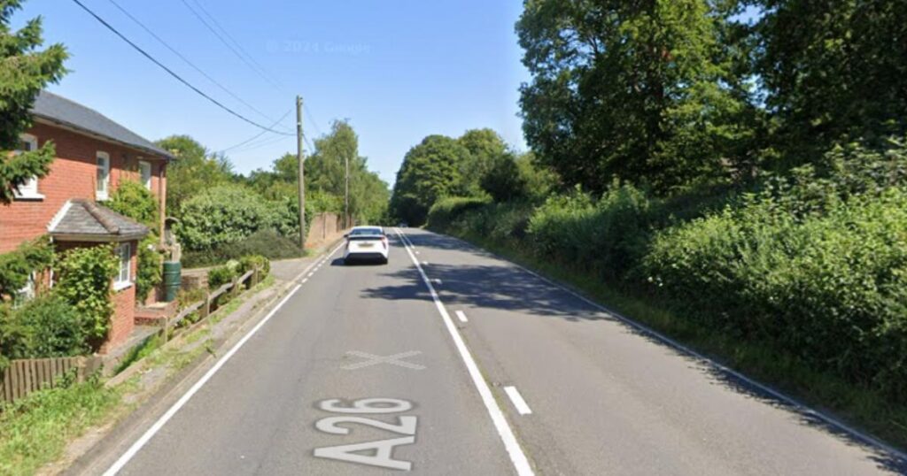 A26: Crash involving bus leaves road blocked with queueing traffic