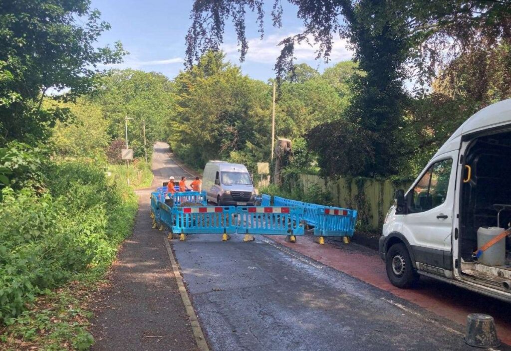 Sandling Road in Saltwood, Hythe, near Brockhill Park School and Sandling station, to close for months for Affinity Water upgrades