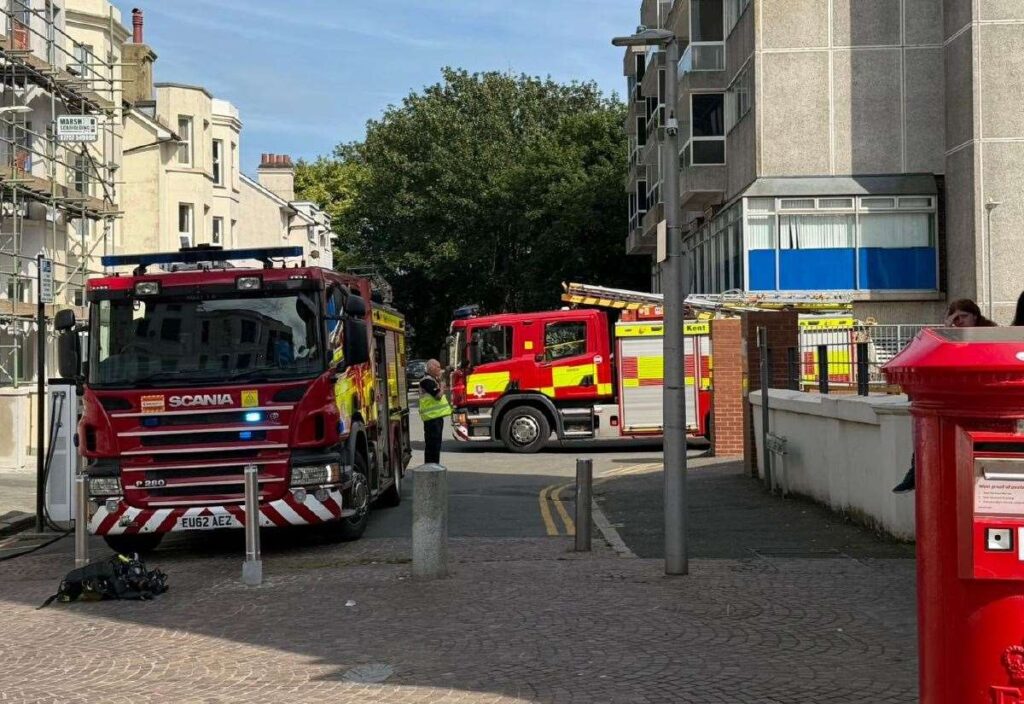 Businesses evacuated as firefighters tackle Folkestone town centre blaze