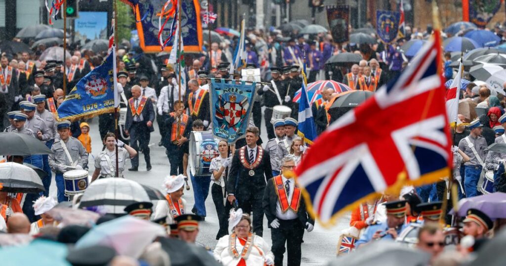 Pictures captured from the biggest Orange parade in Glasgow this year